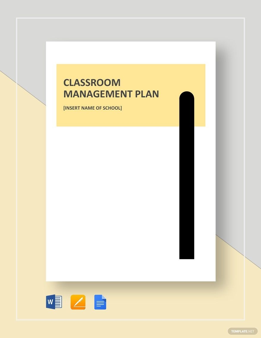 Classroom Management Plan Template In Word Pages Google Docs Download Template