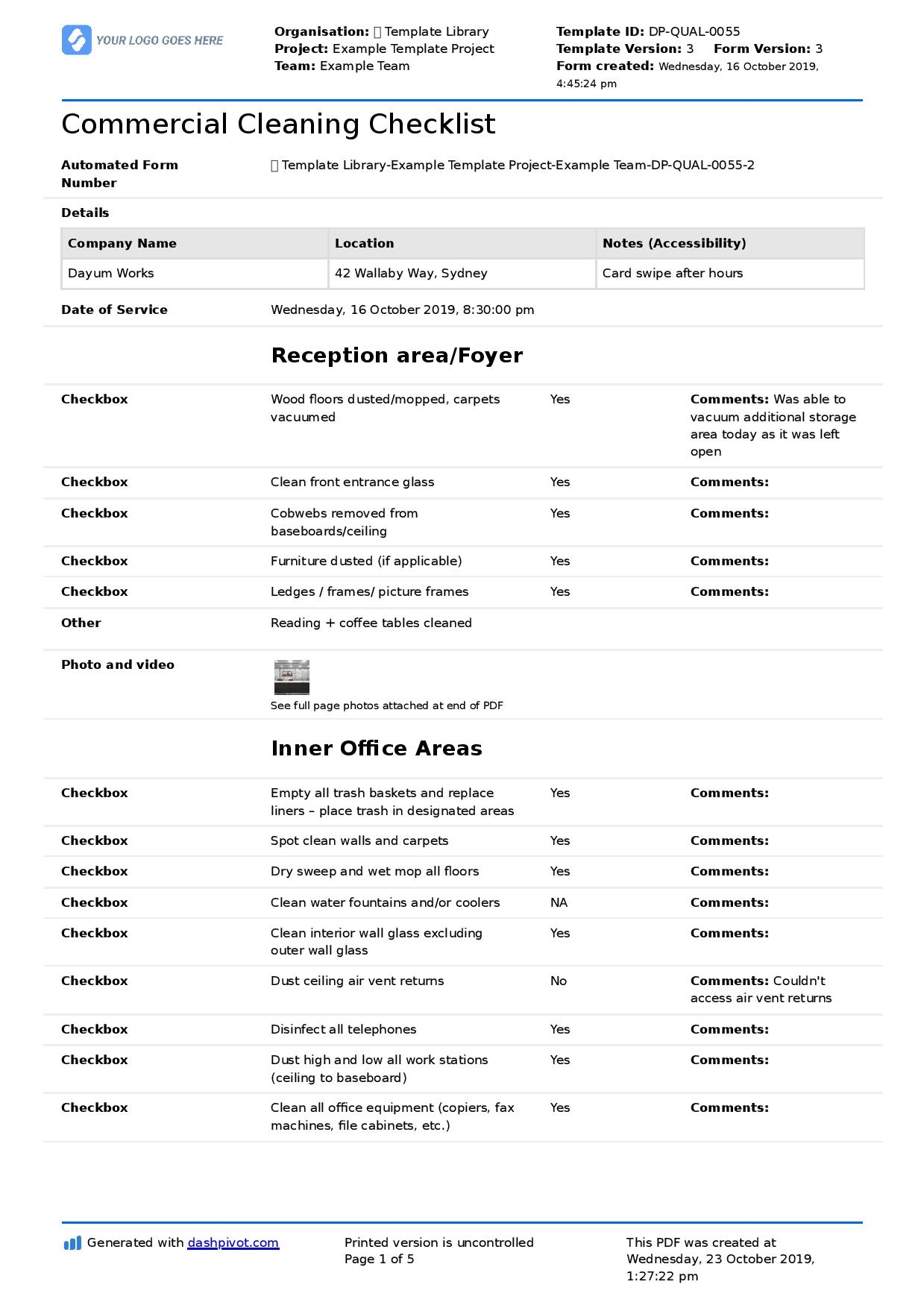 Cleaning Business Plan Template
