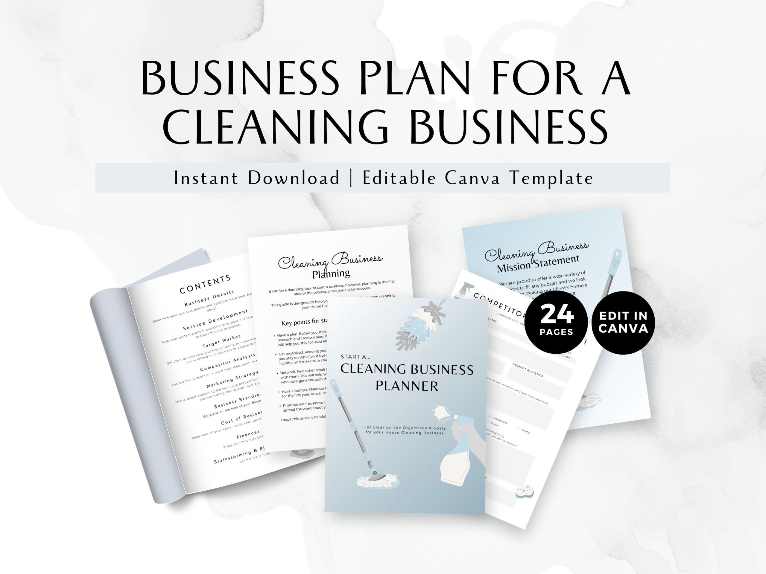 Business Plan Template For Cleaning Business