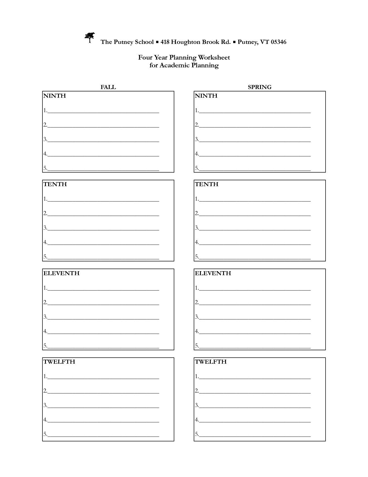 Degree Plan Template