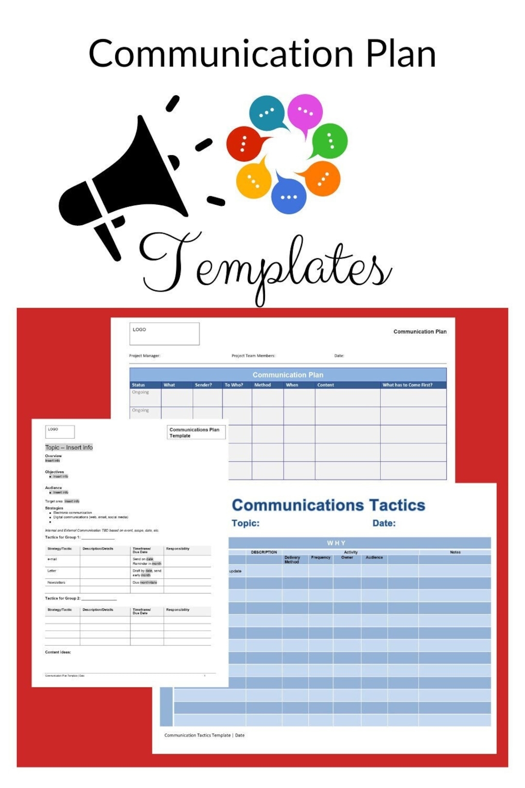 Communication Plan Template Editable Communication Plan Communication Planning Template Editable Business Resources And Tools Etsy UK