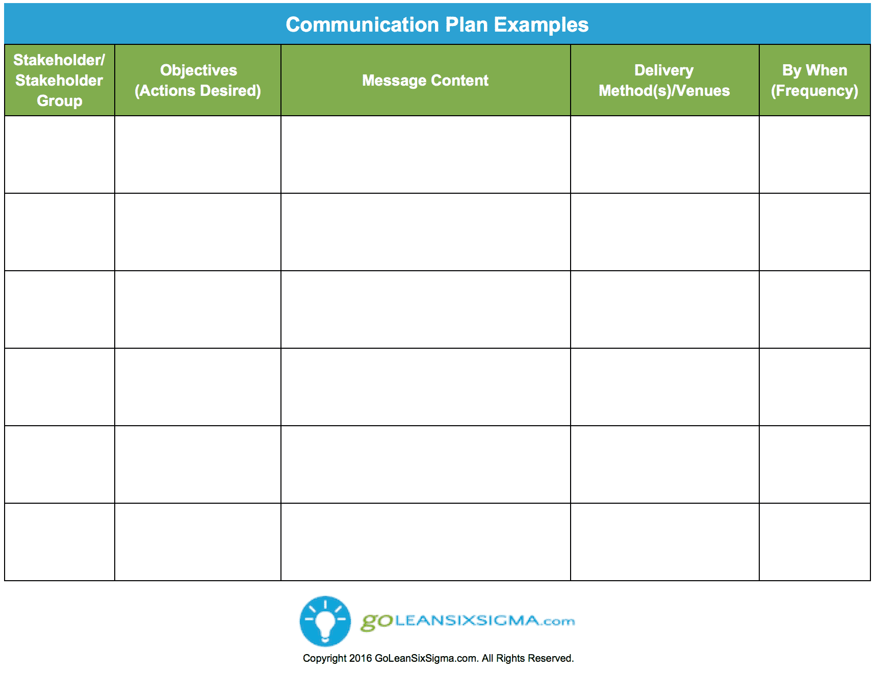Communication Plan Template U0026 Example
