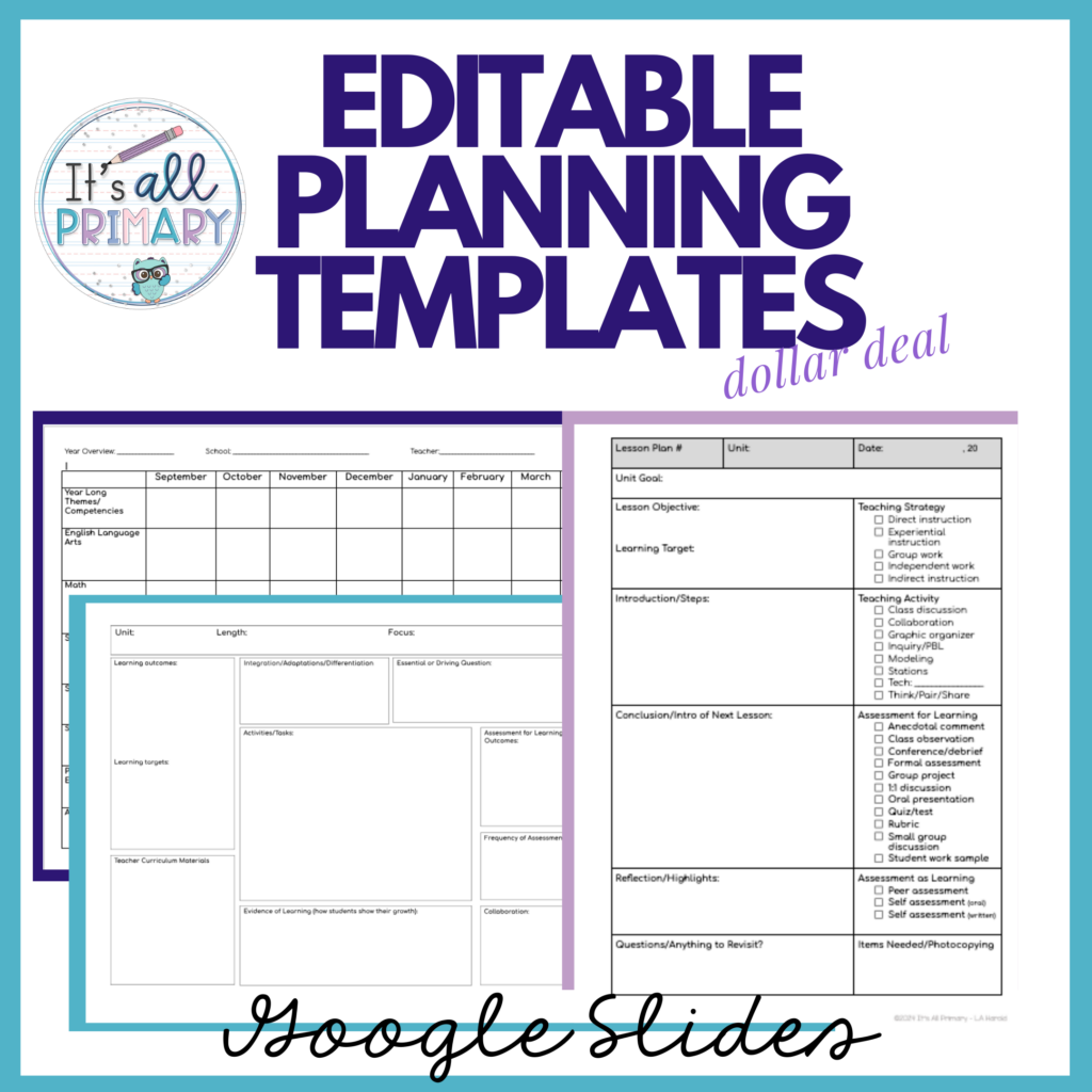 Complete Your Unit Plan Part 3 It s All Primary