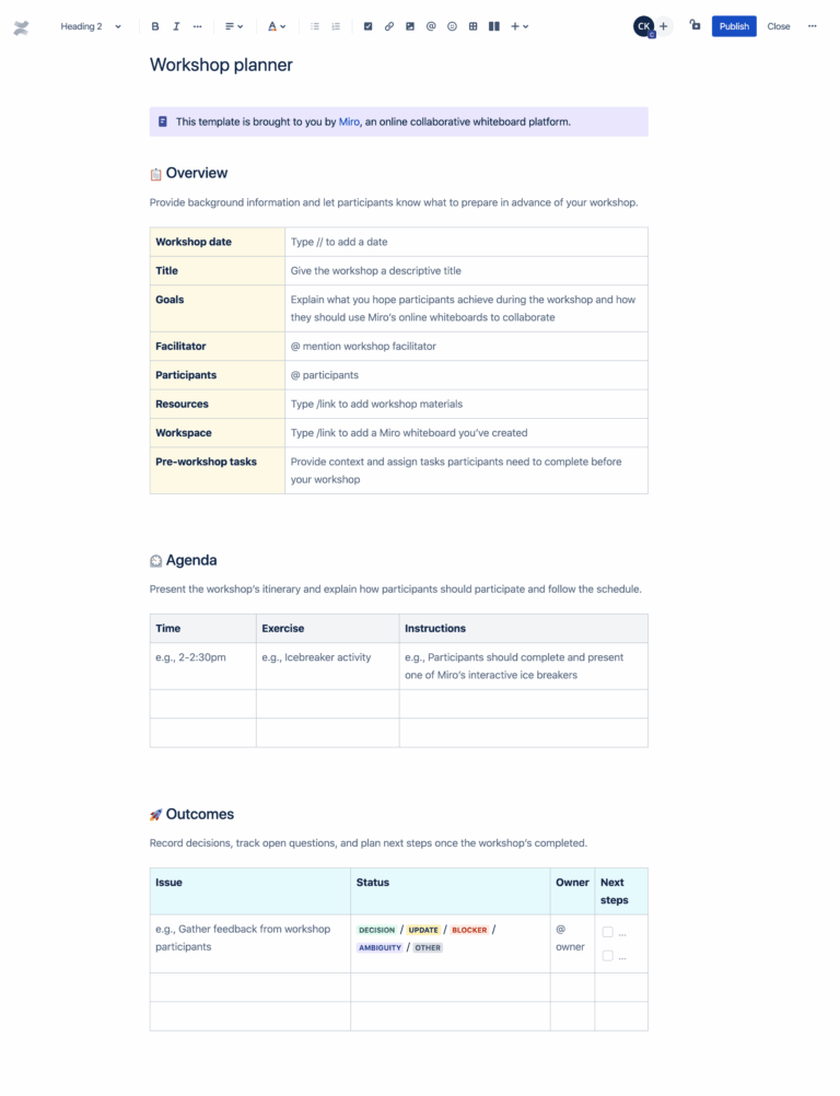 Confluence Templates Atlassian
