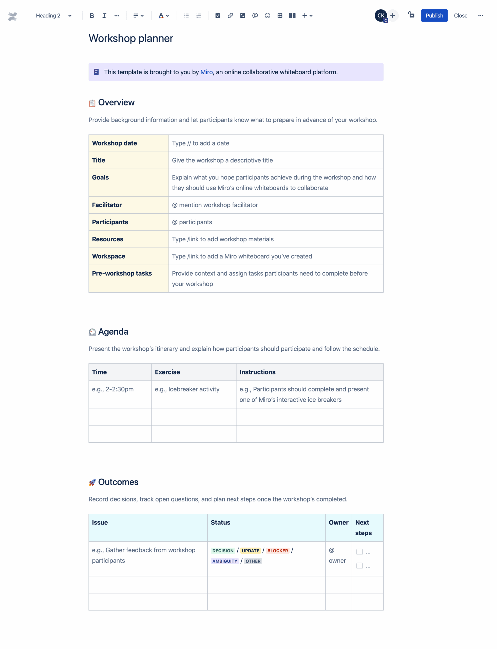 Confluence Templates Atlassian