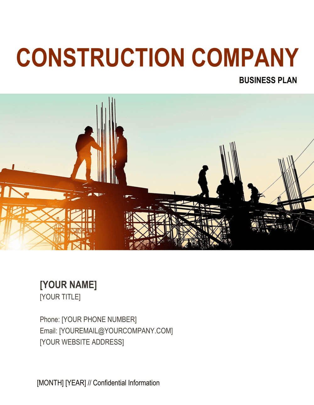 Construction Company Business Plan 2 Template