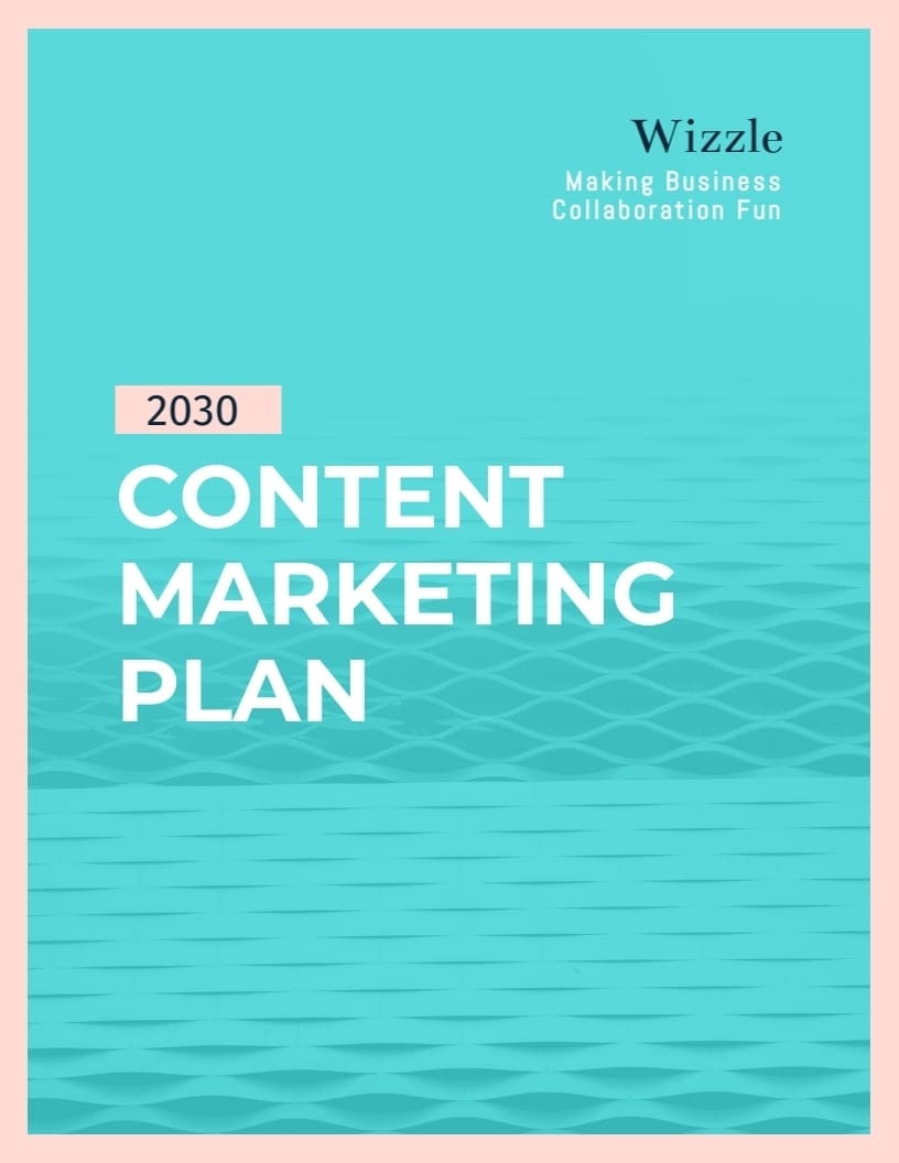 Content Marketing Plan Template Visme