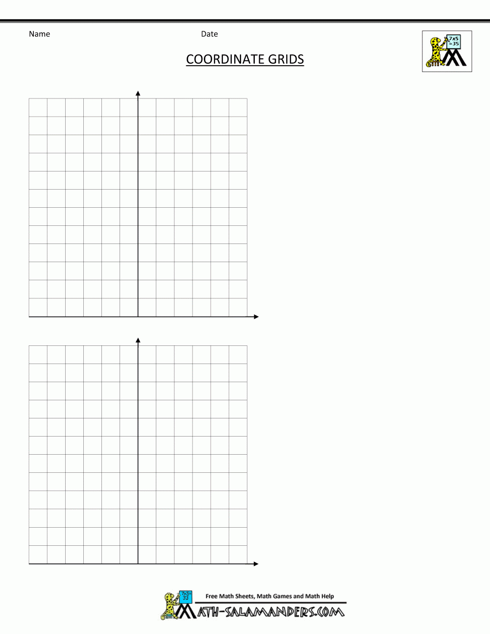 Coordinate Plane Grid