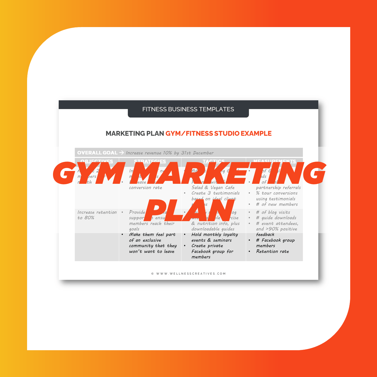 Create A Gym Marketing Plan With Examples U0026 PDF Templates