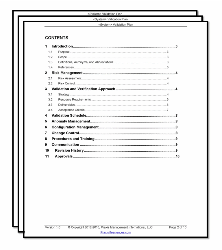 CSV Template Validation Plan