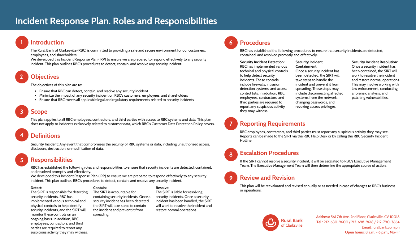 Cyber Incident Response Plan Template Venngage