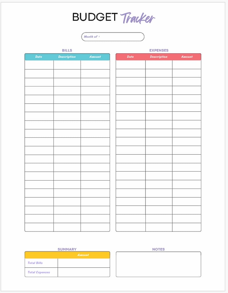 Template Mini Binder Planner Printables Free