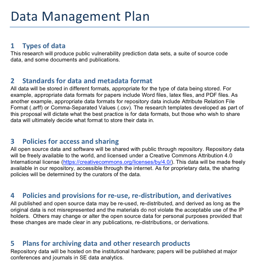 Data Management Plan Issue 25 Opensciences NSF small18a humansAndAi GitHub