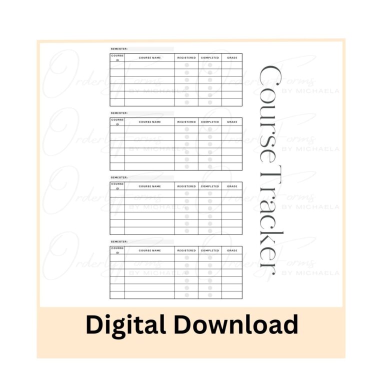 Degree Plan Academic Plan Course Tracker College Planner Education Template Student Planner University Organization Degree Tracking Etsy