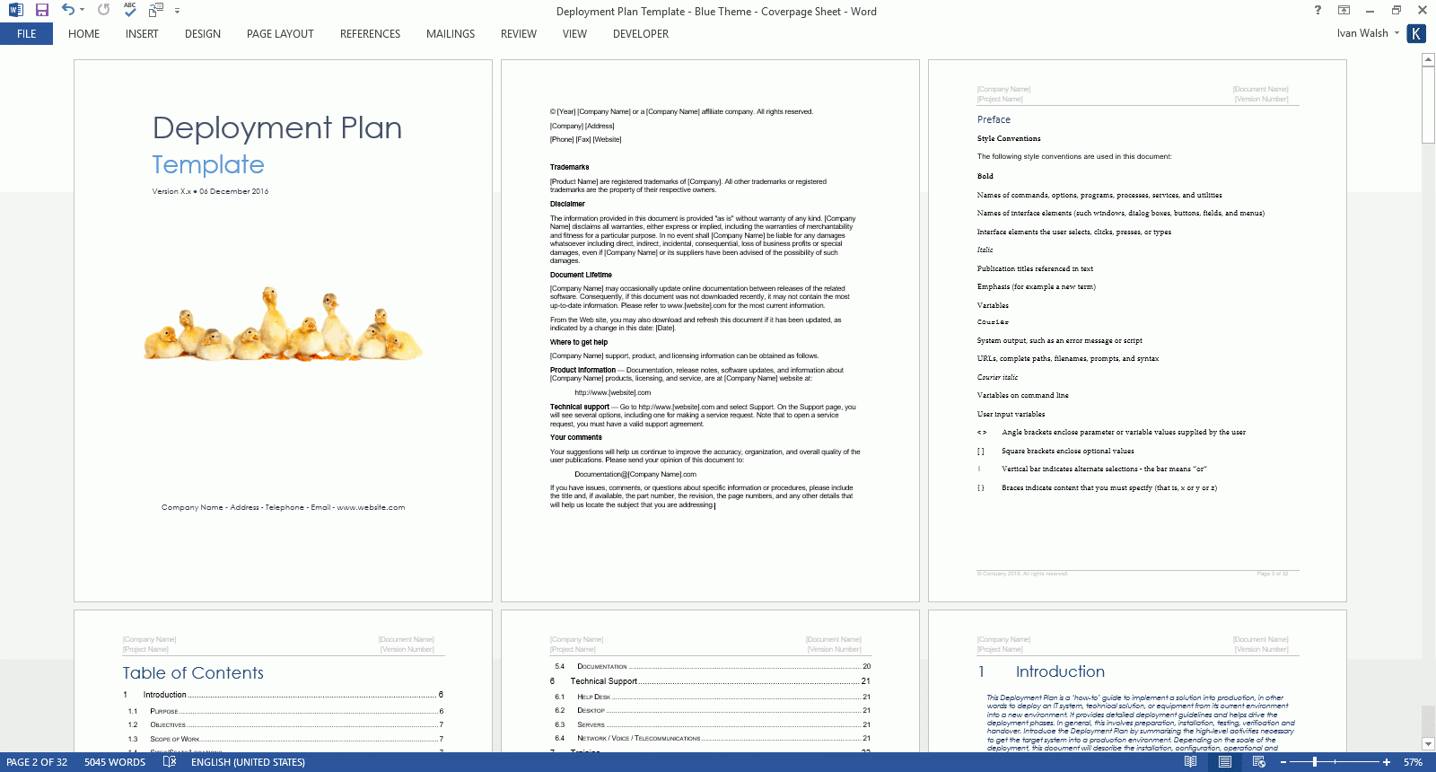 Deployment Plan Template MS Word Templates Forms Checklists For MS Office And Apple IWork