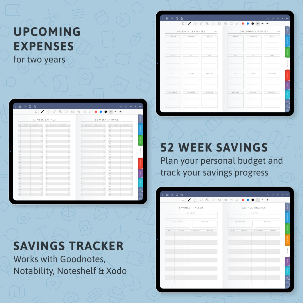 Digital Budget Planner 2025 For GoodNotes Notability IPad Android