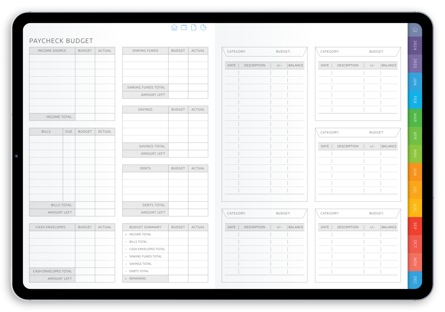 Digital Budget Planner PDF Track Finances U0026 Save Smarter