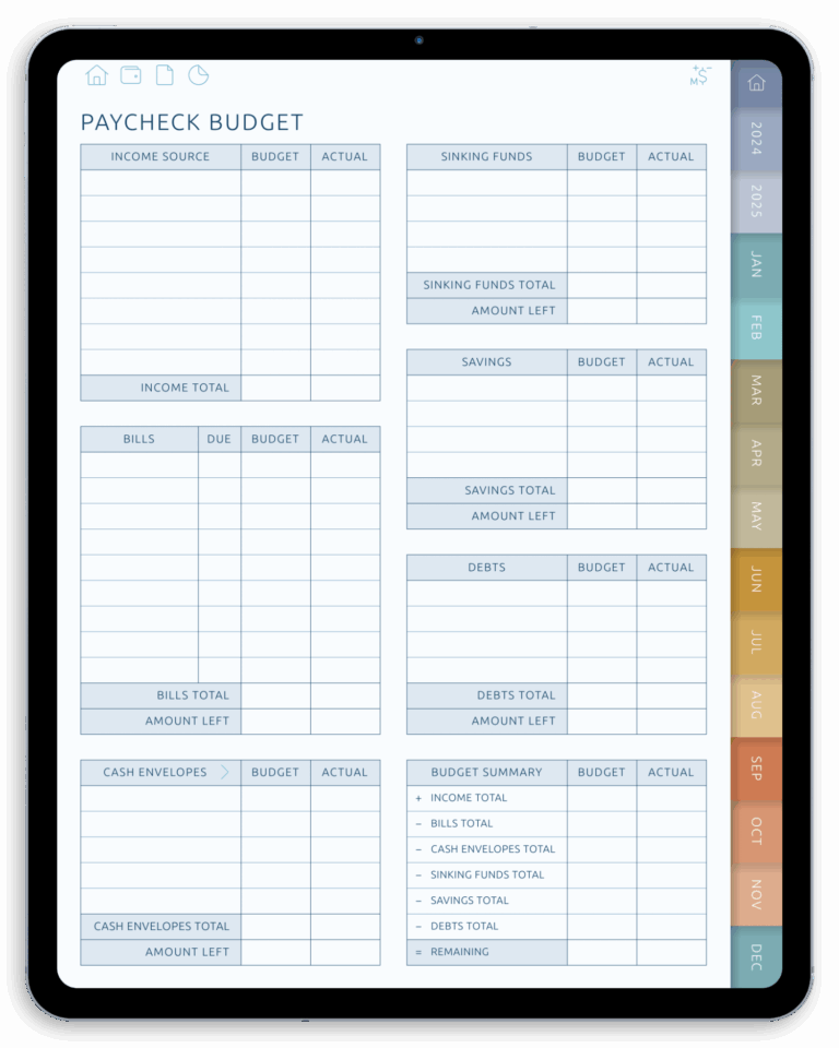 Digital Budget Planner PDF Track Finances U0026 Save Smarter