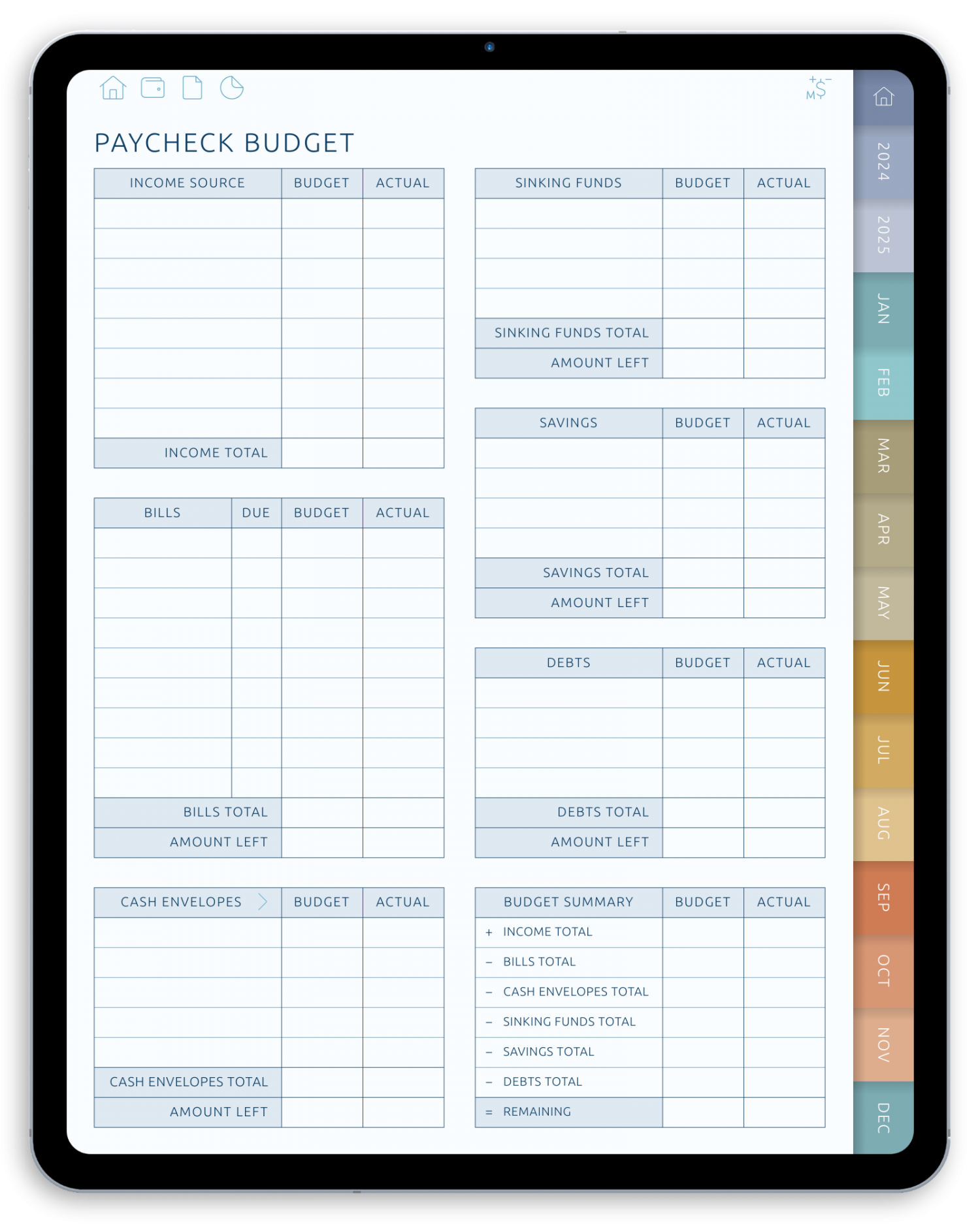 Digital Budget Planner PDF Track Finances U0026 Save Smarter
