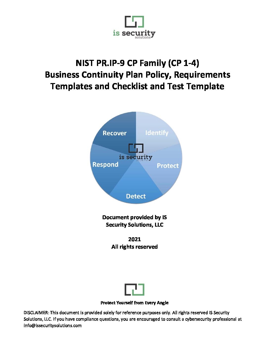Disaster Recovery Plan And Impact Analysis Template NIST CP 10 Buy 100 Security Solutions