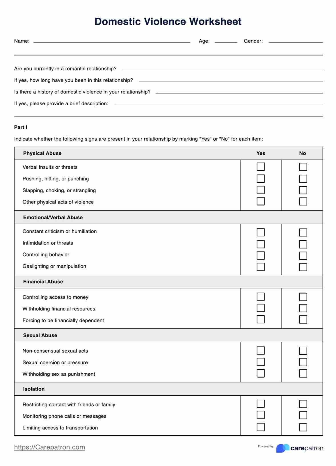 Domestic Violence Safety Plan U0026 Example Free PDF Download