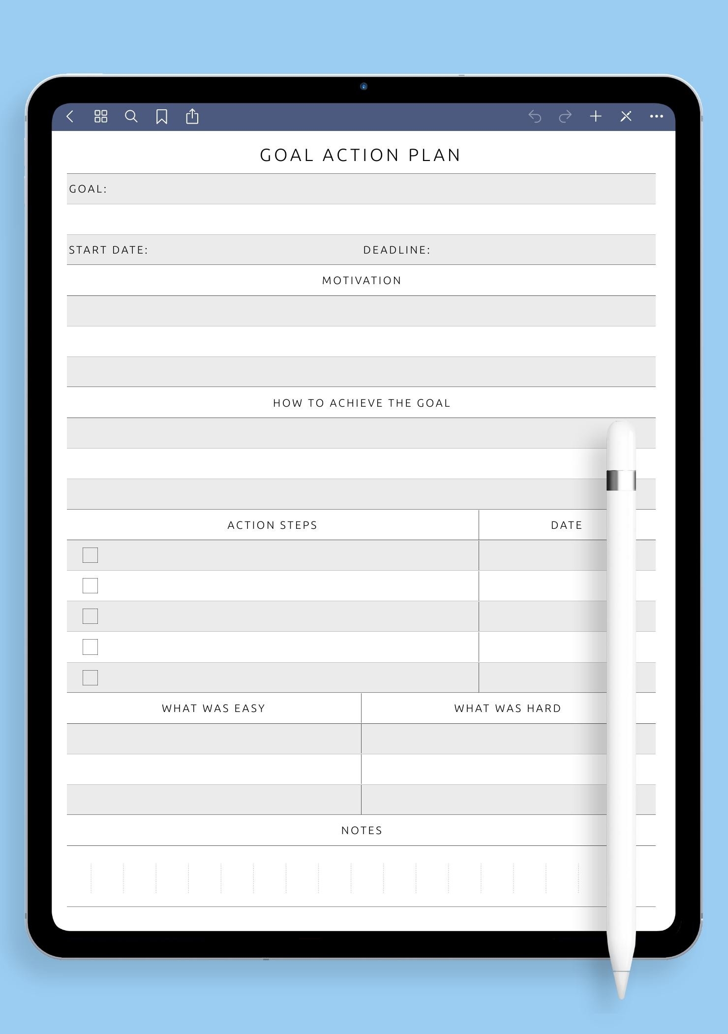 Free Printable Action Plan Template