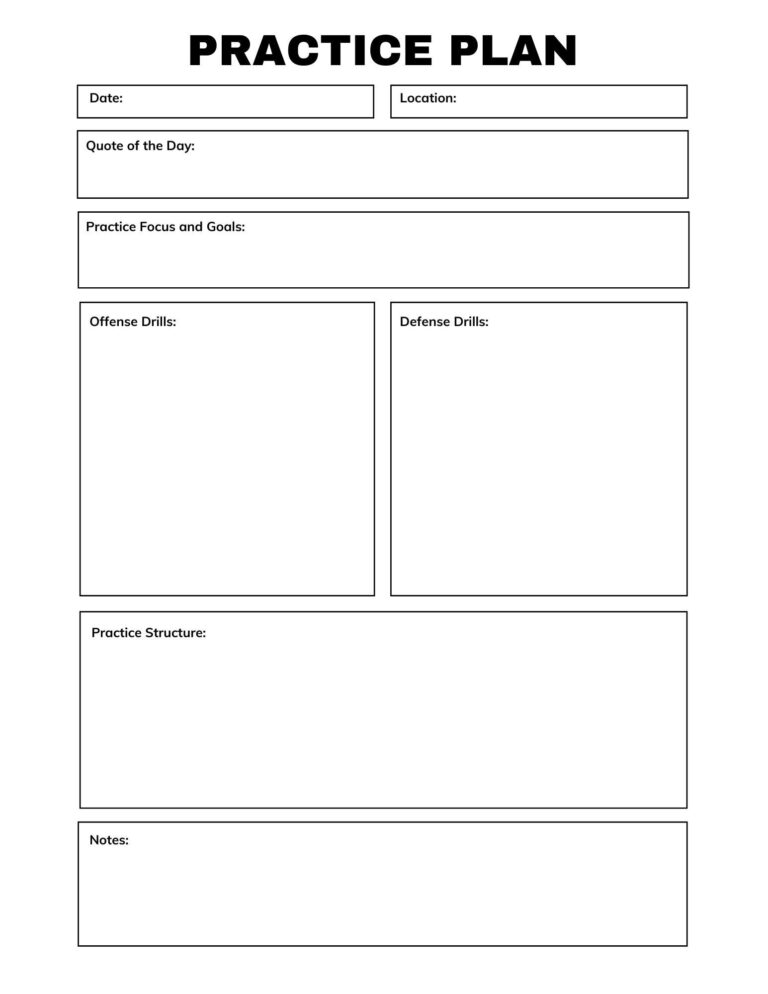 Downloadable printable Practice Plan Digital Prints Etsy Finland