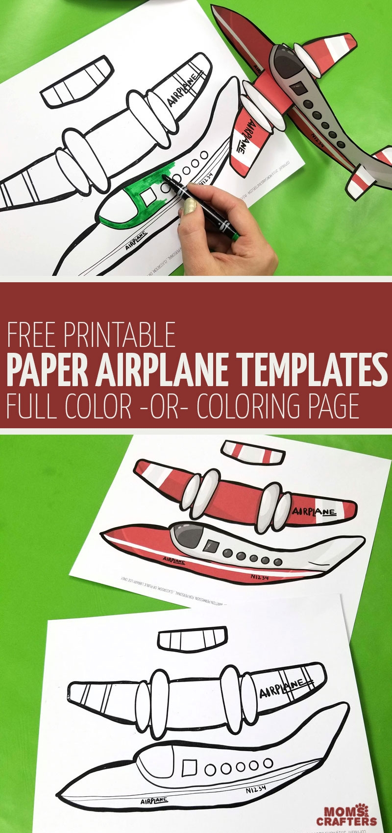 Airplane Template Free Printable
