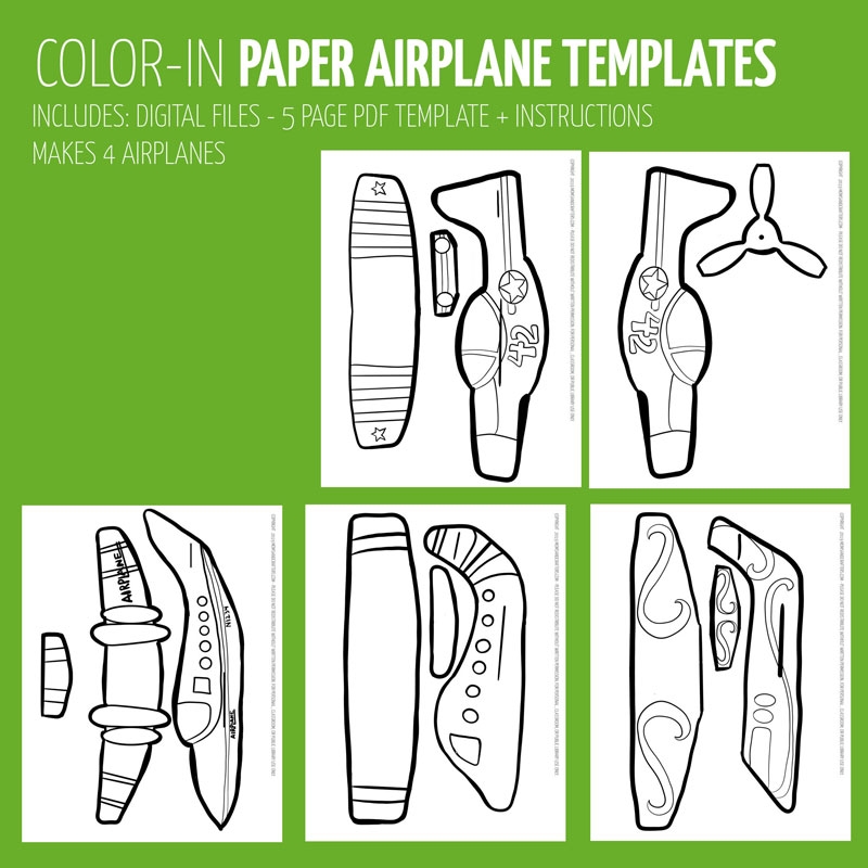 Simple Paper Plane Template