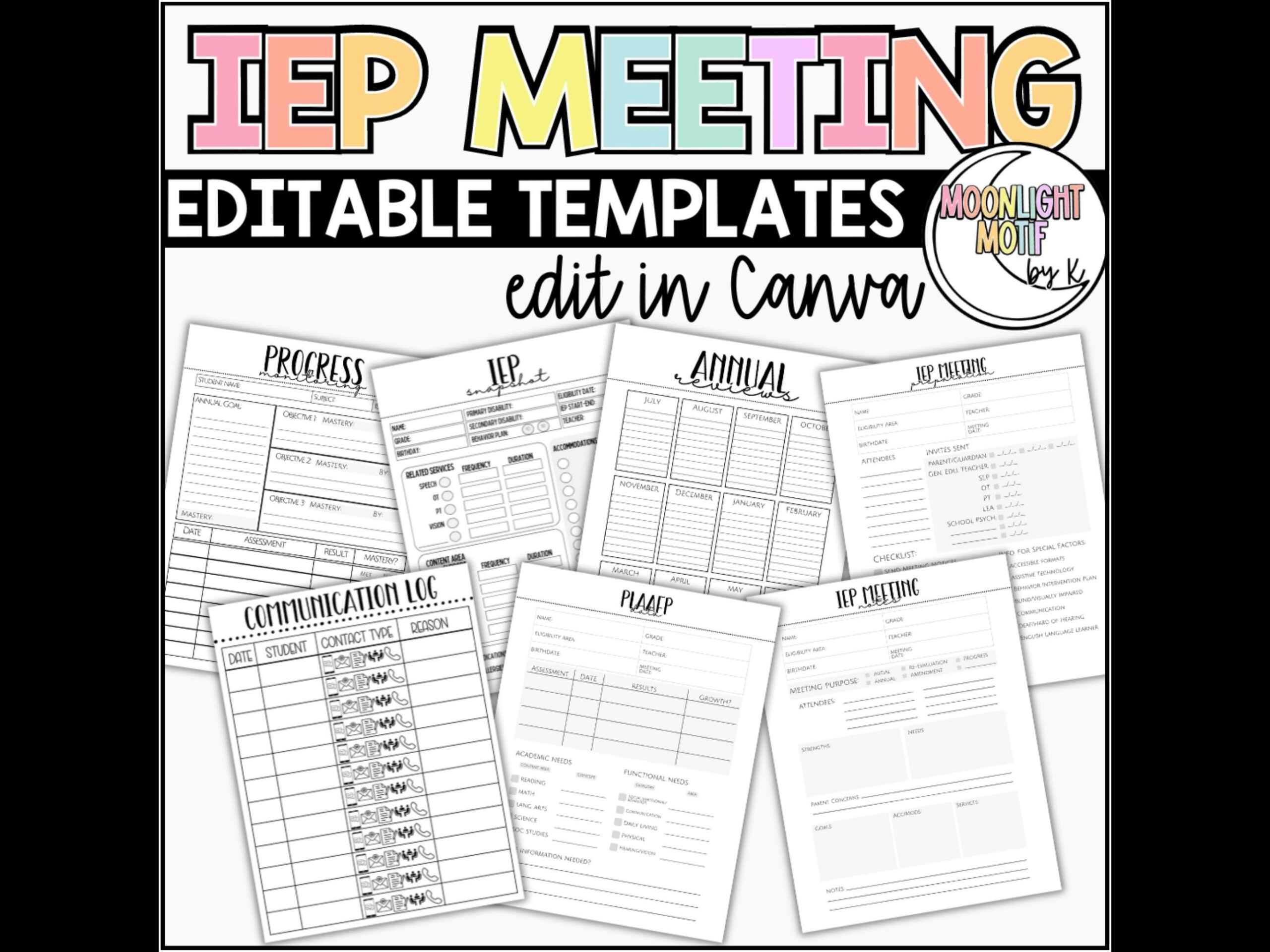 504 Plan Template Editable