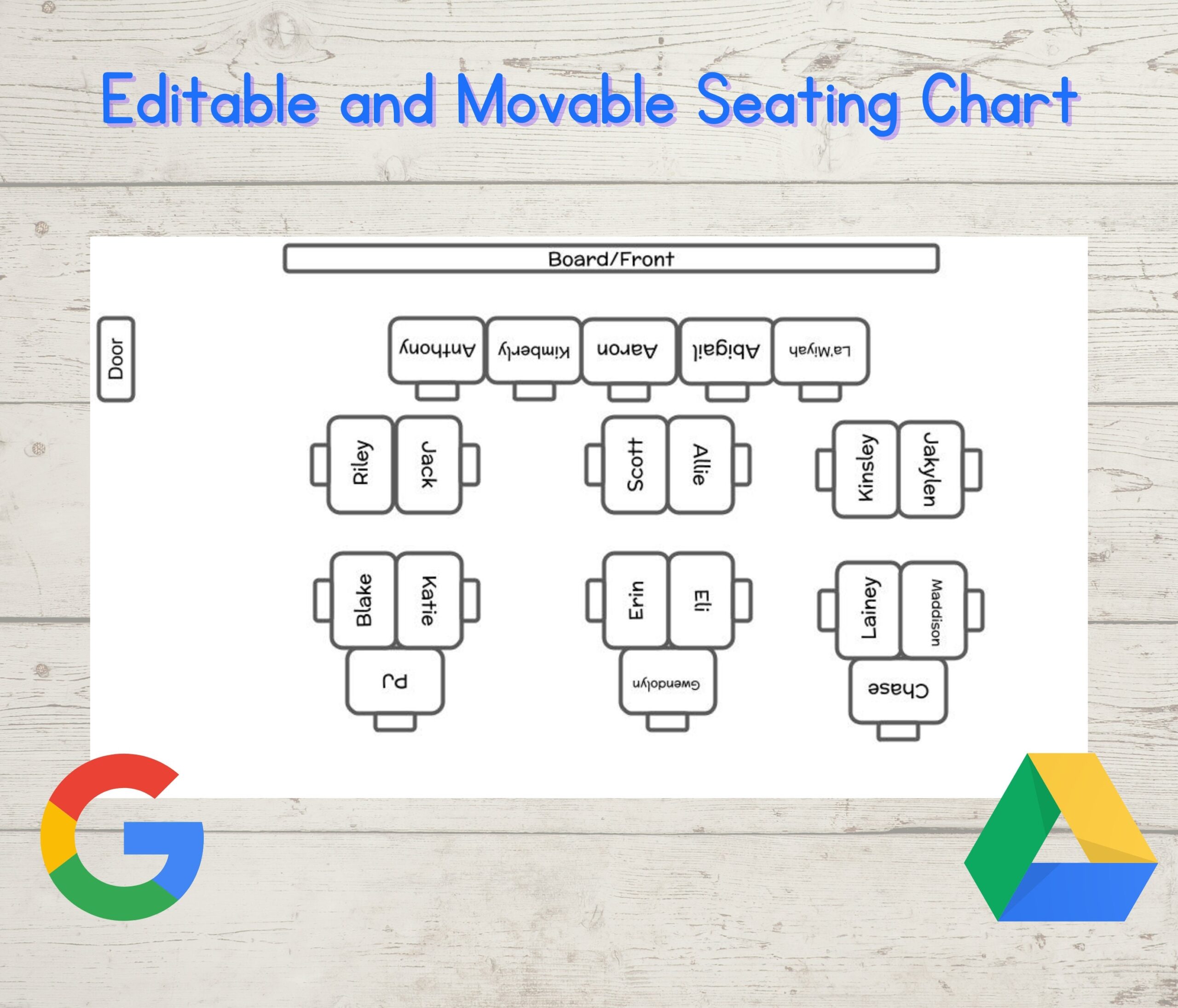 Seating Plan For Classroom Template