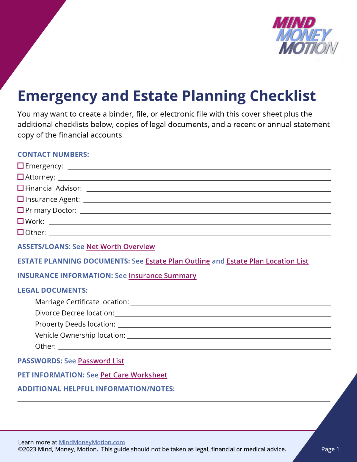 Estate Planning Template