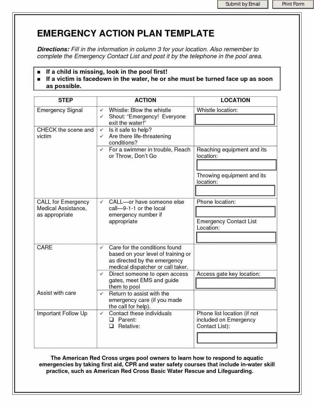 Emergency Operations Plan Template Business Plan Templates