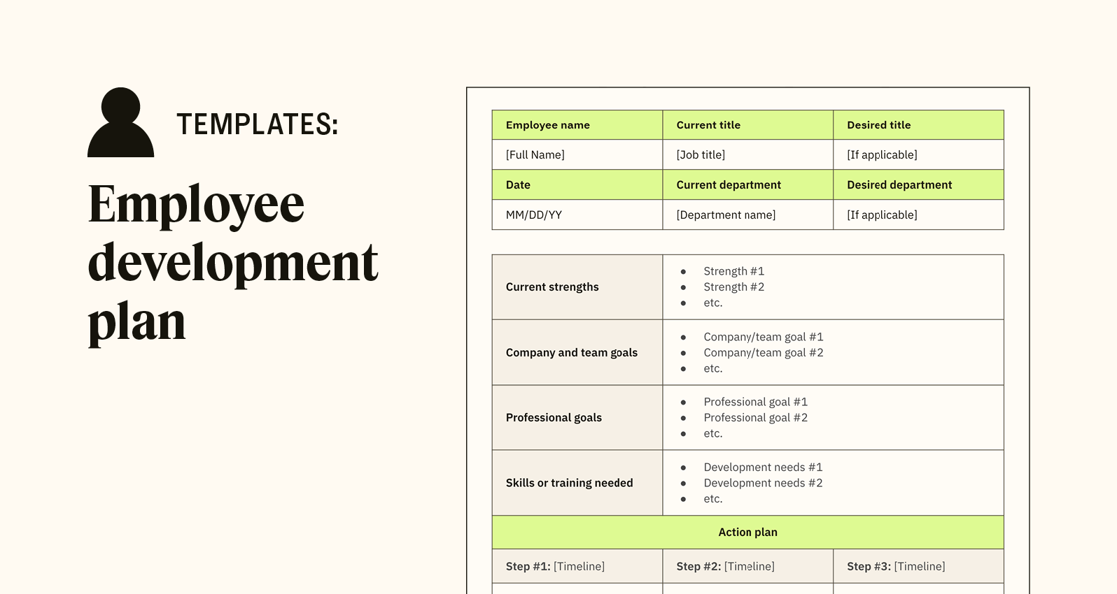 Employee Development Plan 6 step Guide free Templates 