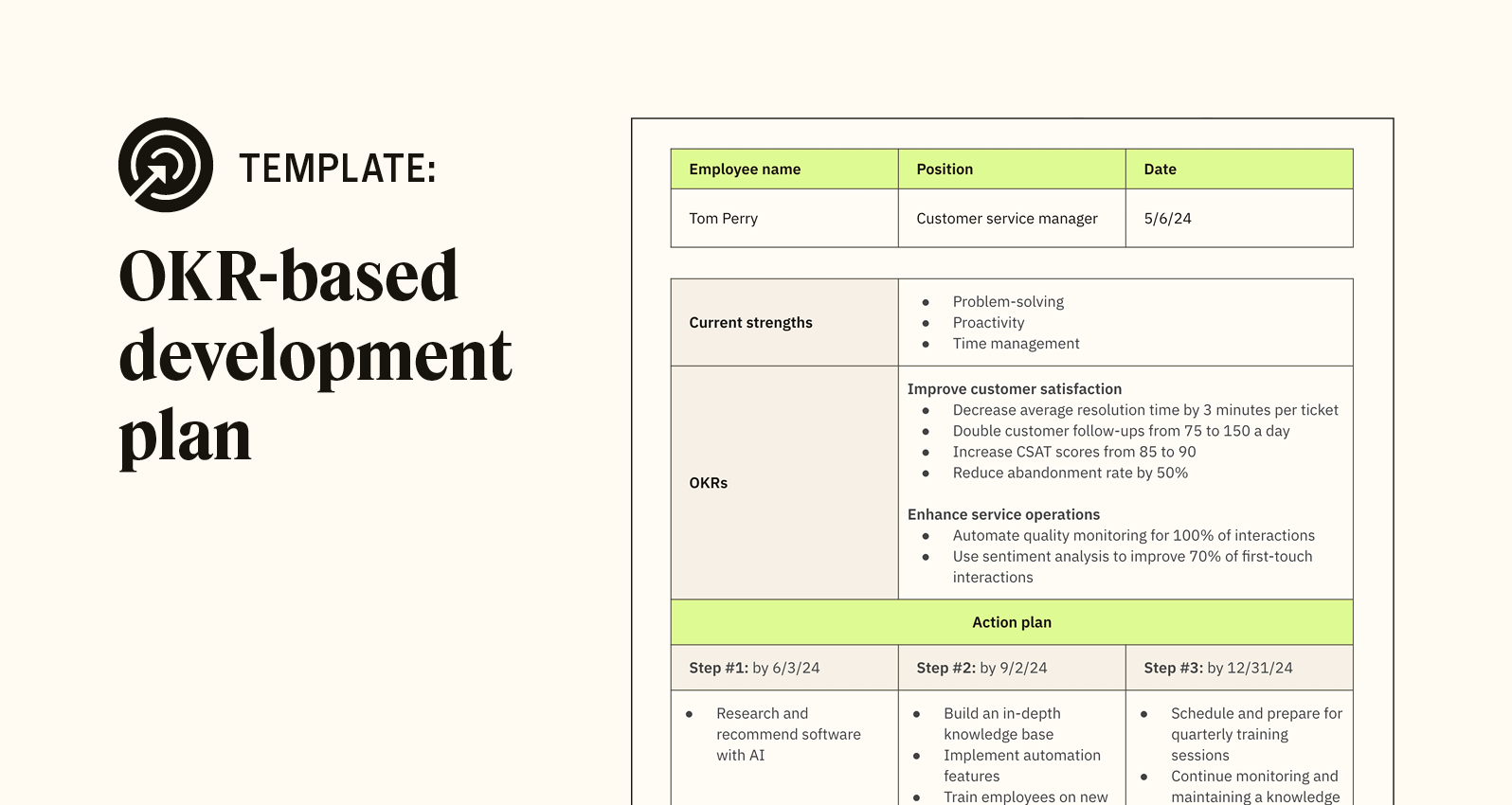 Employee Development Plan 6 step Guide free Templates 
