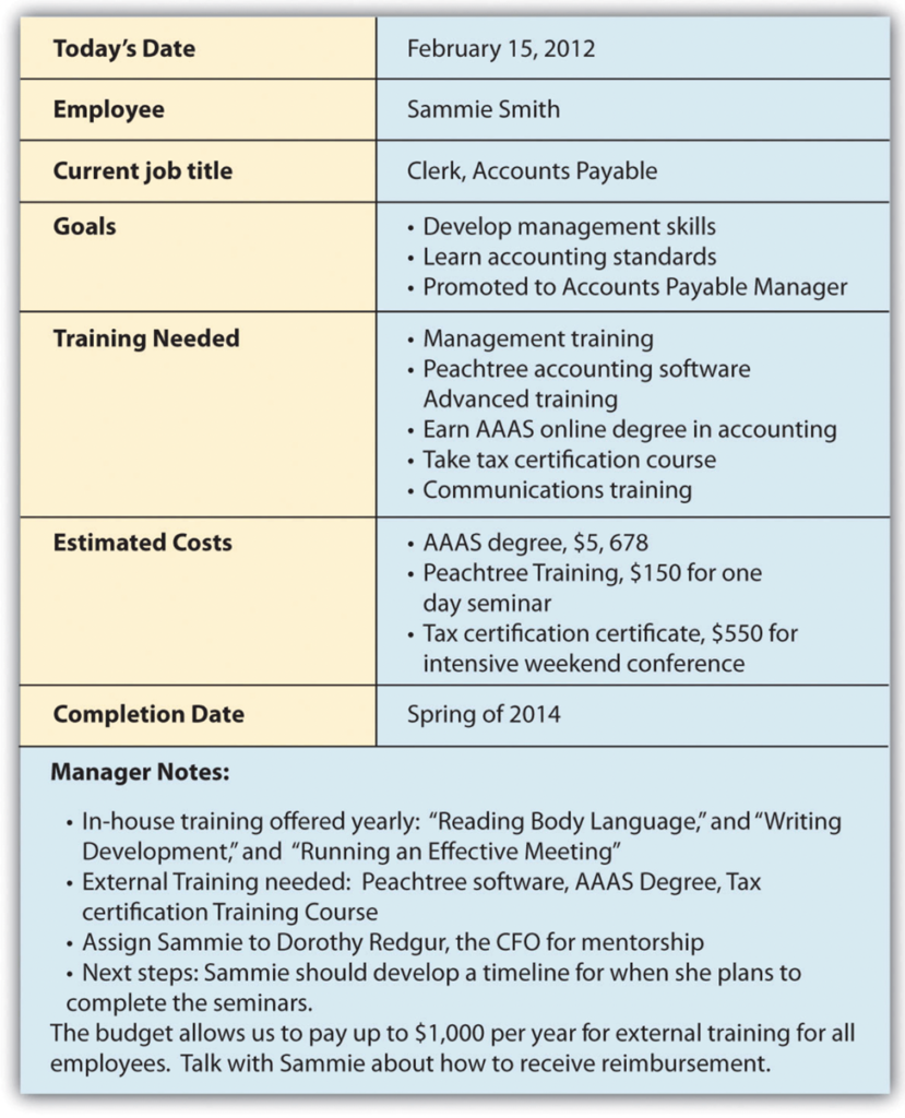 Employee Development Plans With Examples U0026 Templates