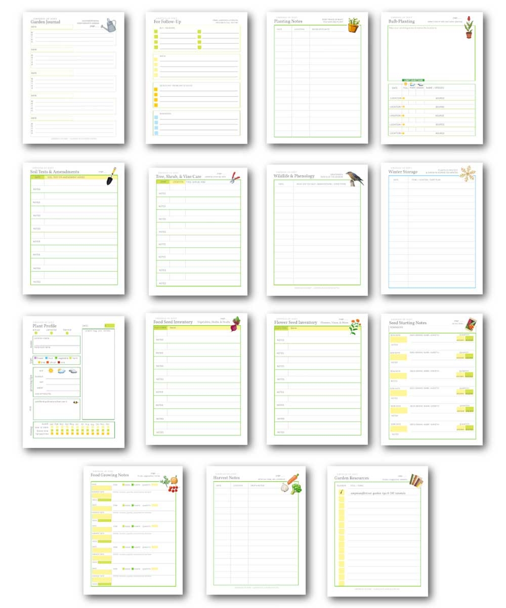 Empress Of Dirt Printable Garden Planner U0026 Notes
