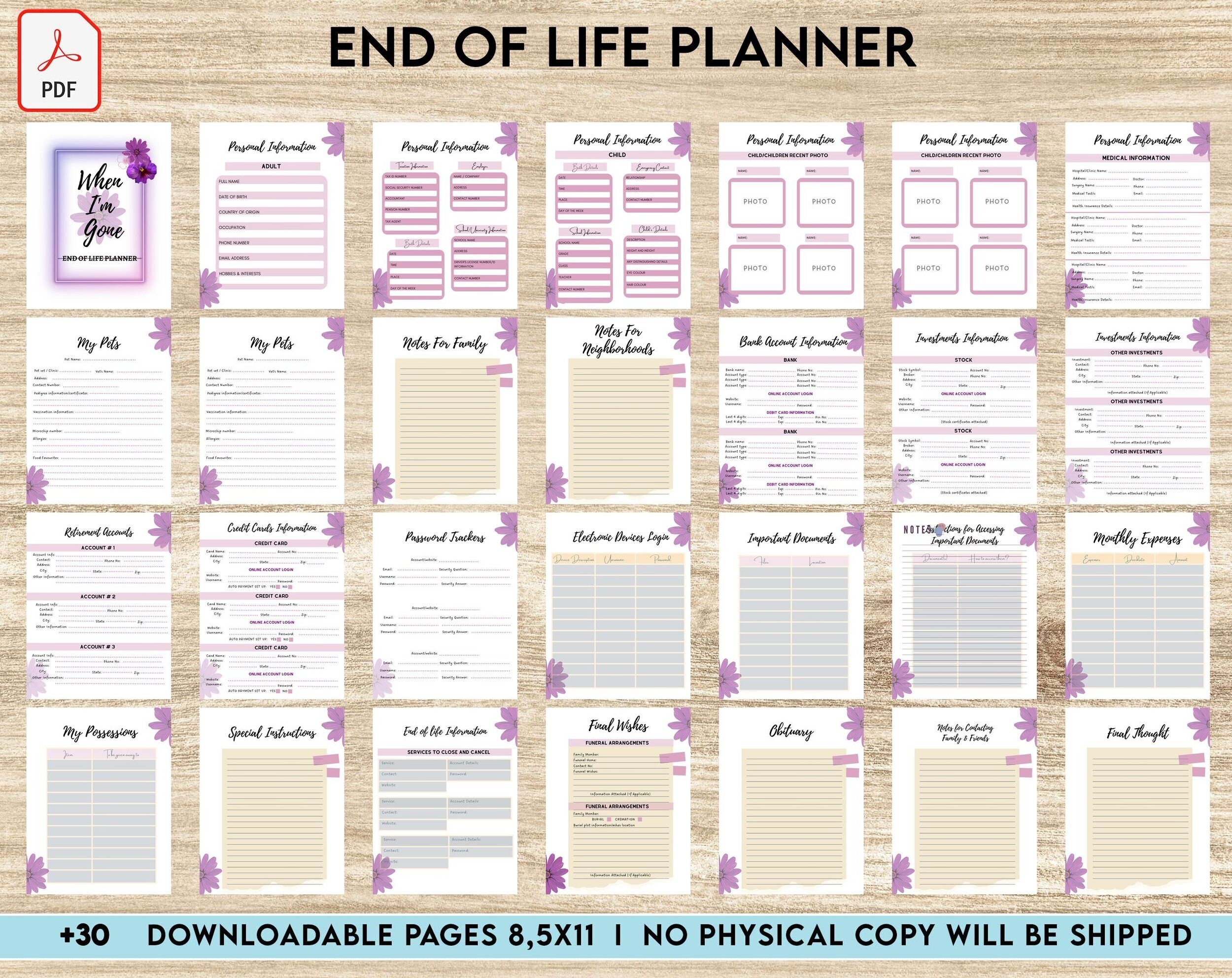 Free Printable Estate Planning Templates