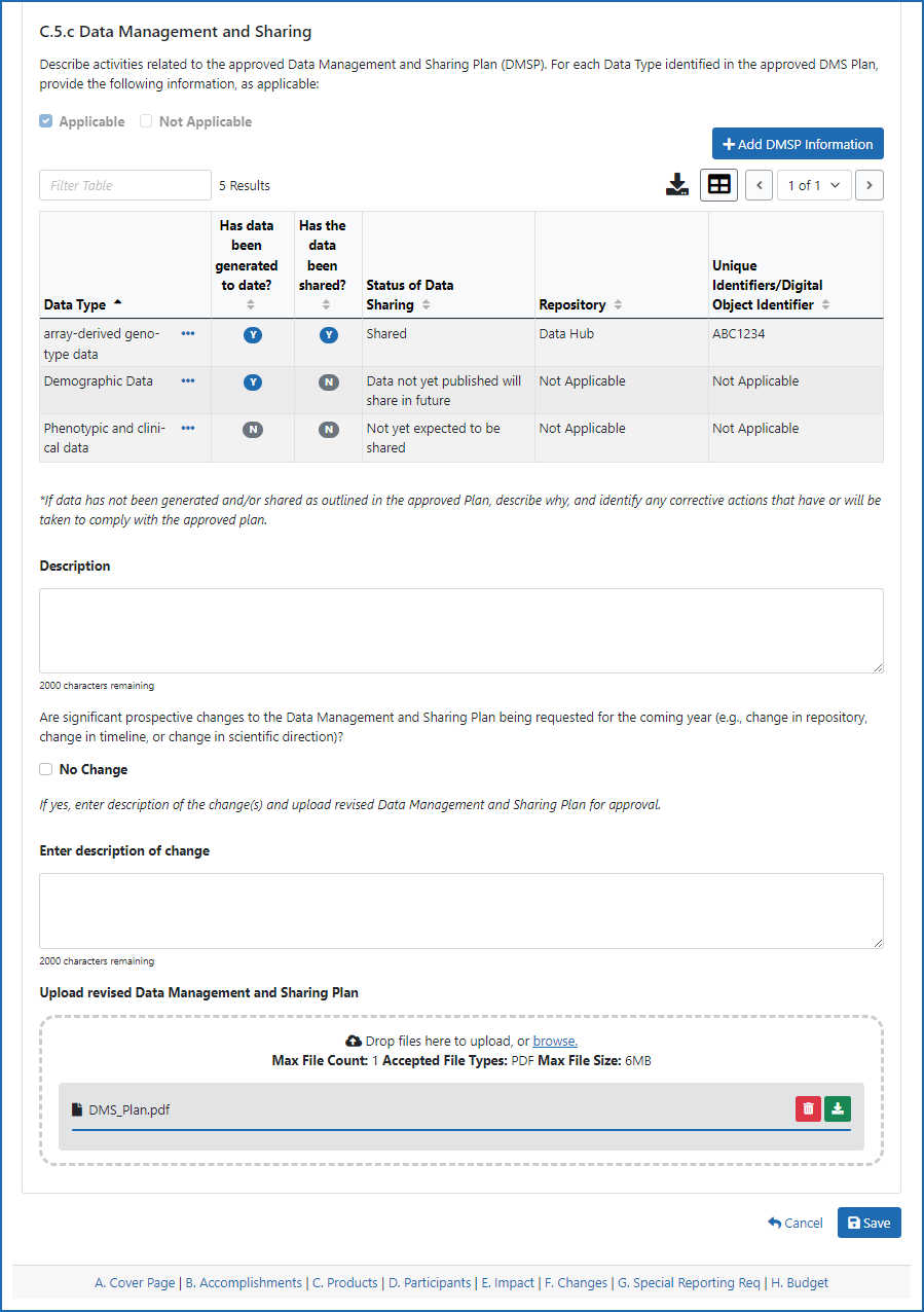 ERA Information New Data Management And Sharing DMS Policy Questions In RPPR As Of October 1 2024 And Other DMS Changes ERA