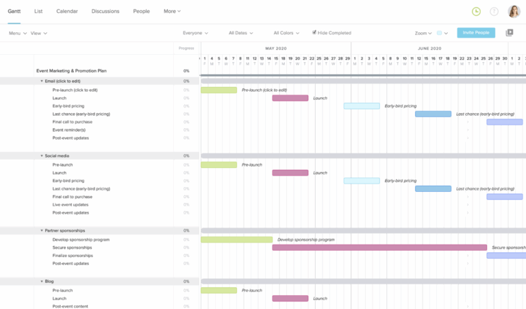 Event Marketing Plan U0026 Timeline Template TeamGantt