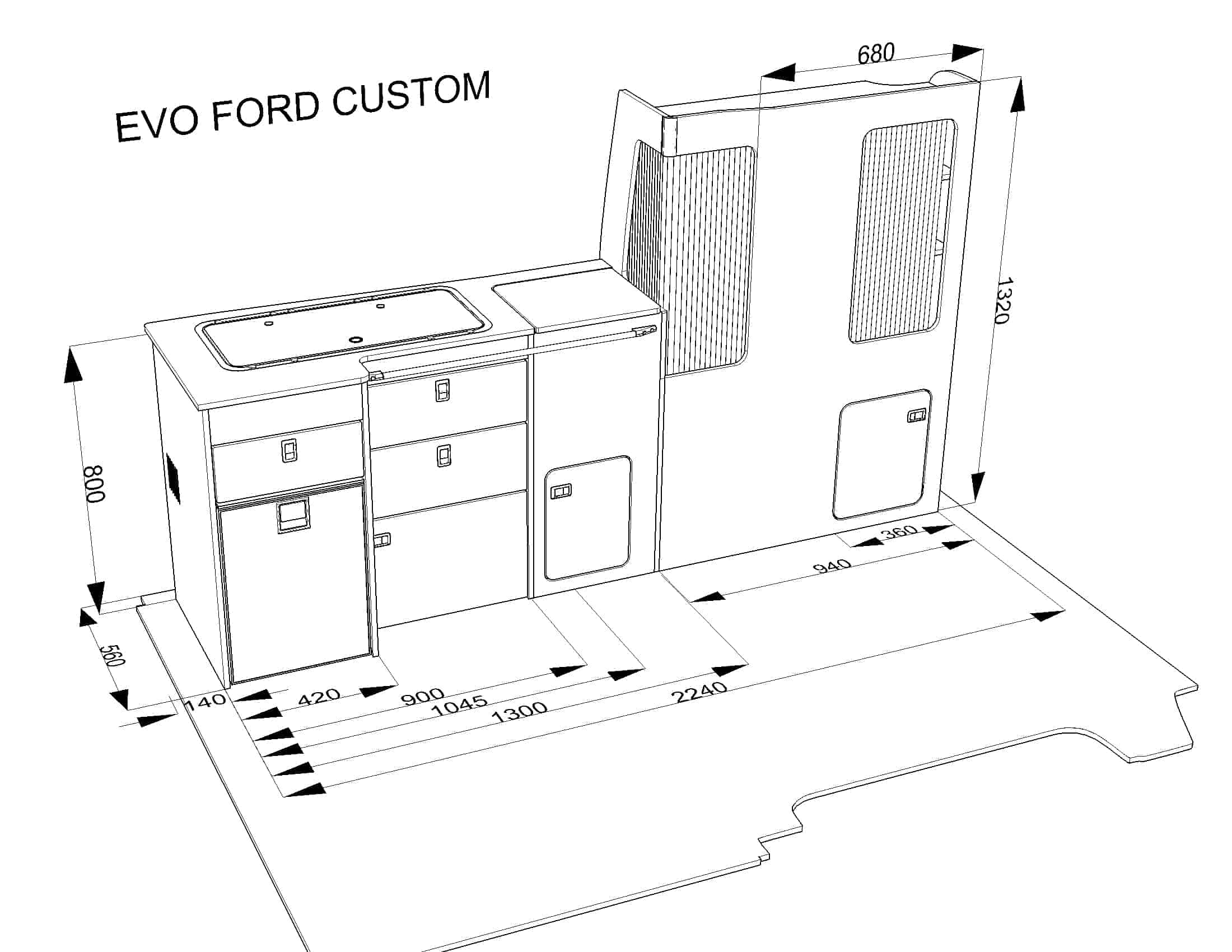 Ford Transit Floor Plan Template