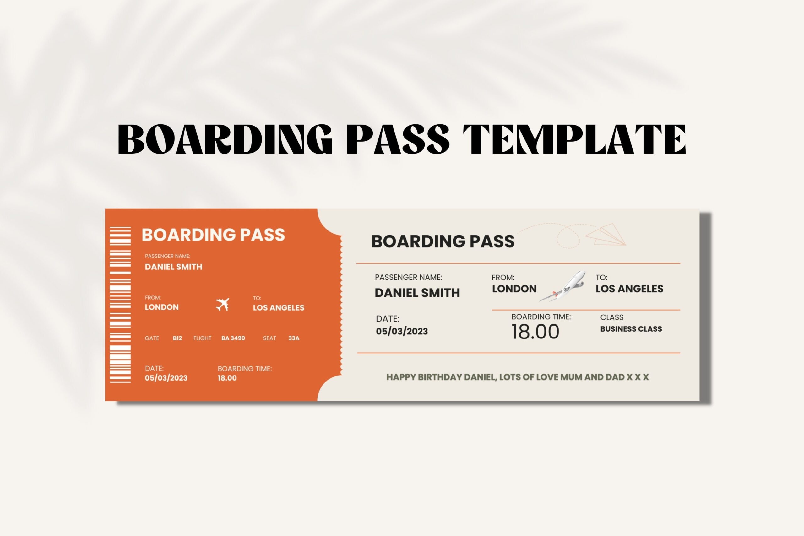 Fake Plane Ticket Template Plane Ticket Printable Template 