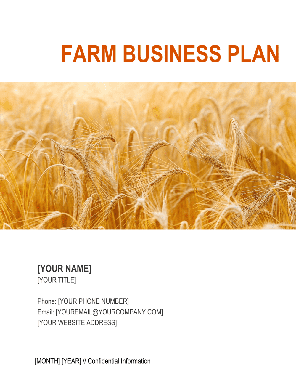 Farm Business Plan Template