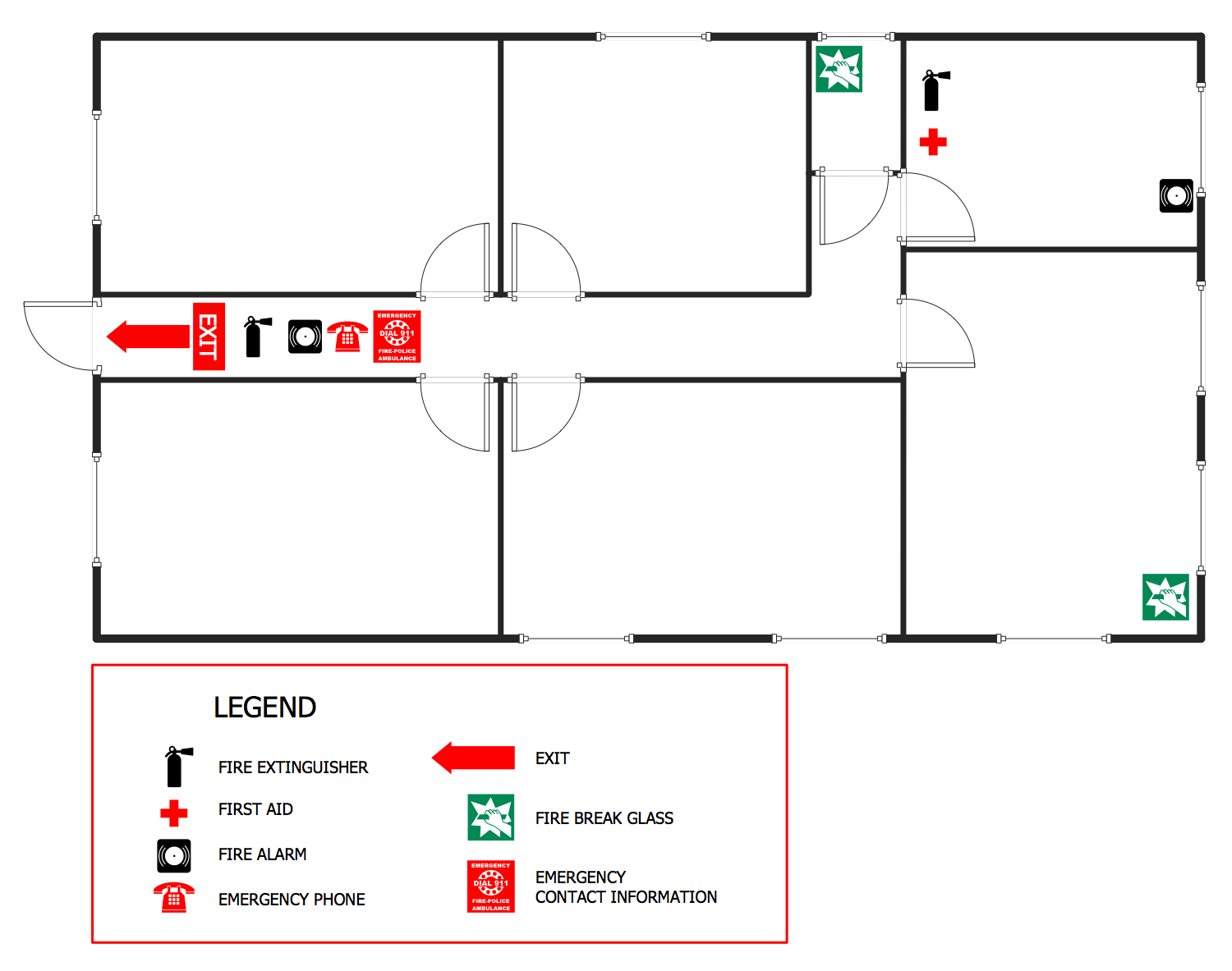 Fire And Emergency Plans Solution ConceptDraw