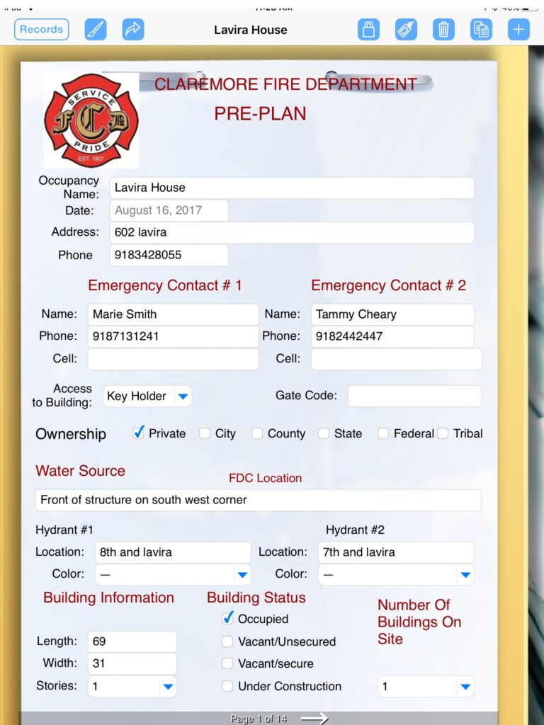 Fire Department Uses FormConnect App For Emergency Pre Planning