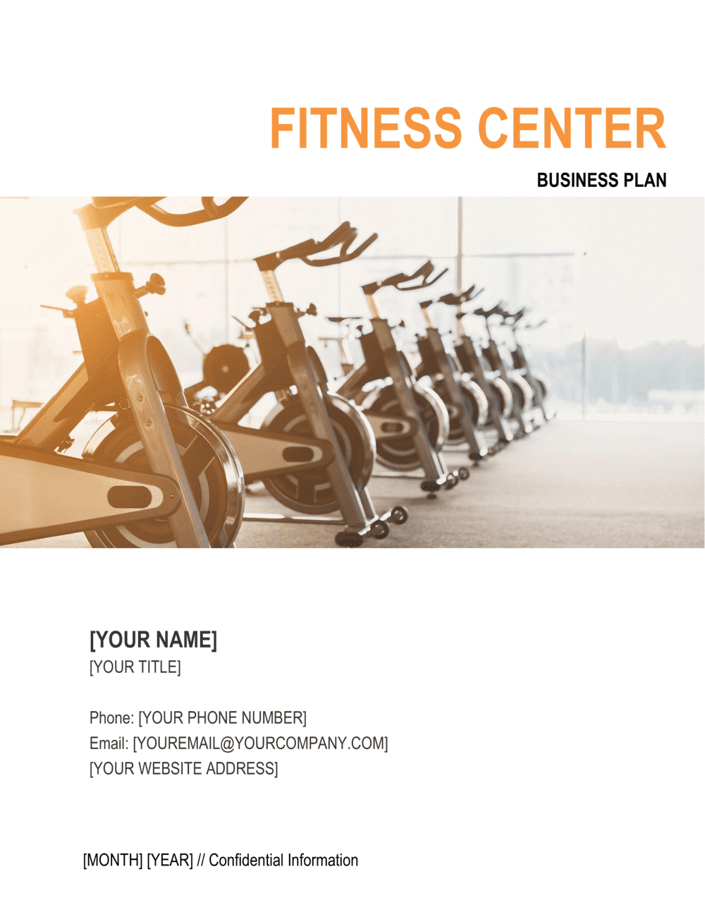 Business Plan For Gym Template