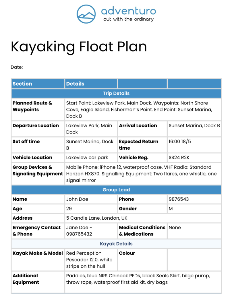 Float Plan Protect Yourself On Every Kayaking Adventure 