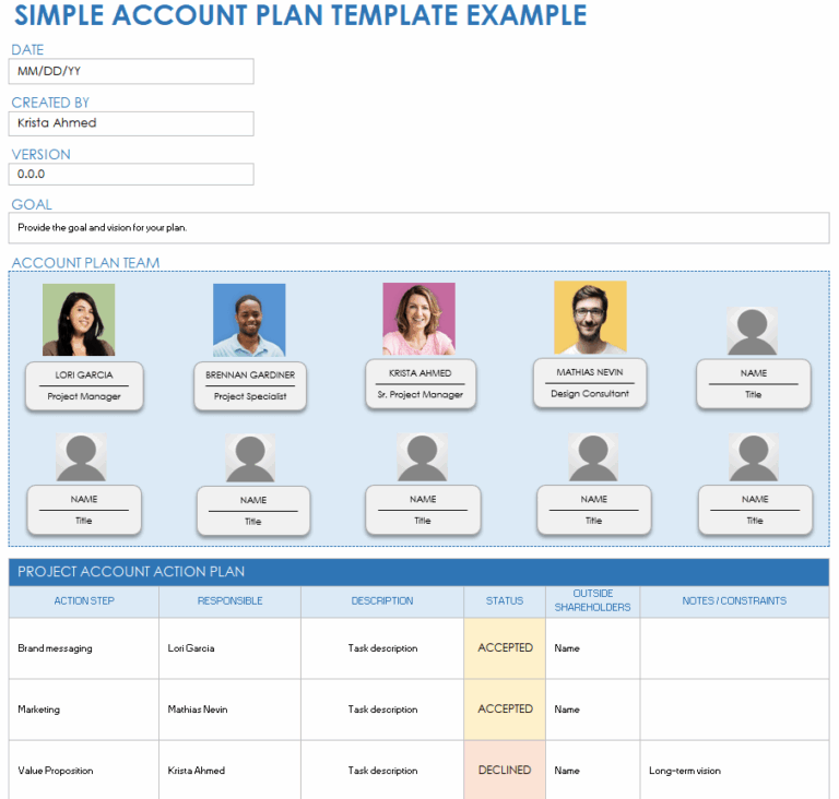 Free Account Planning U0026 Management Templates Smartsheet