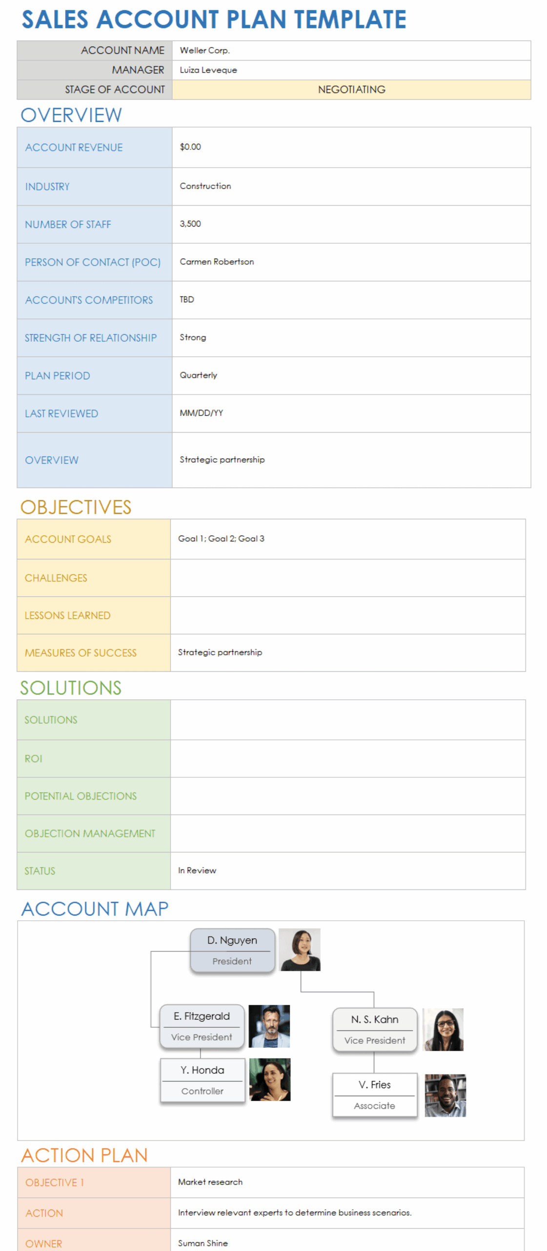 Free Account Planning U0026 Management Templates Smartsheet