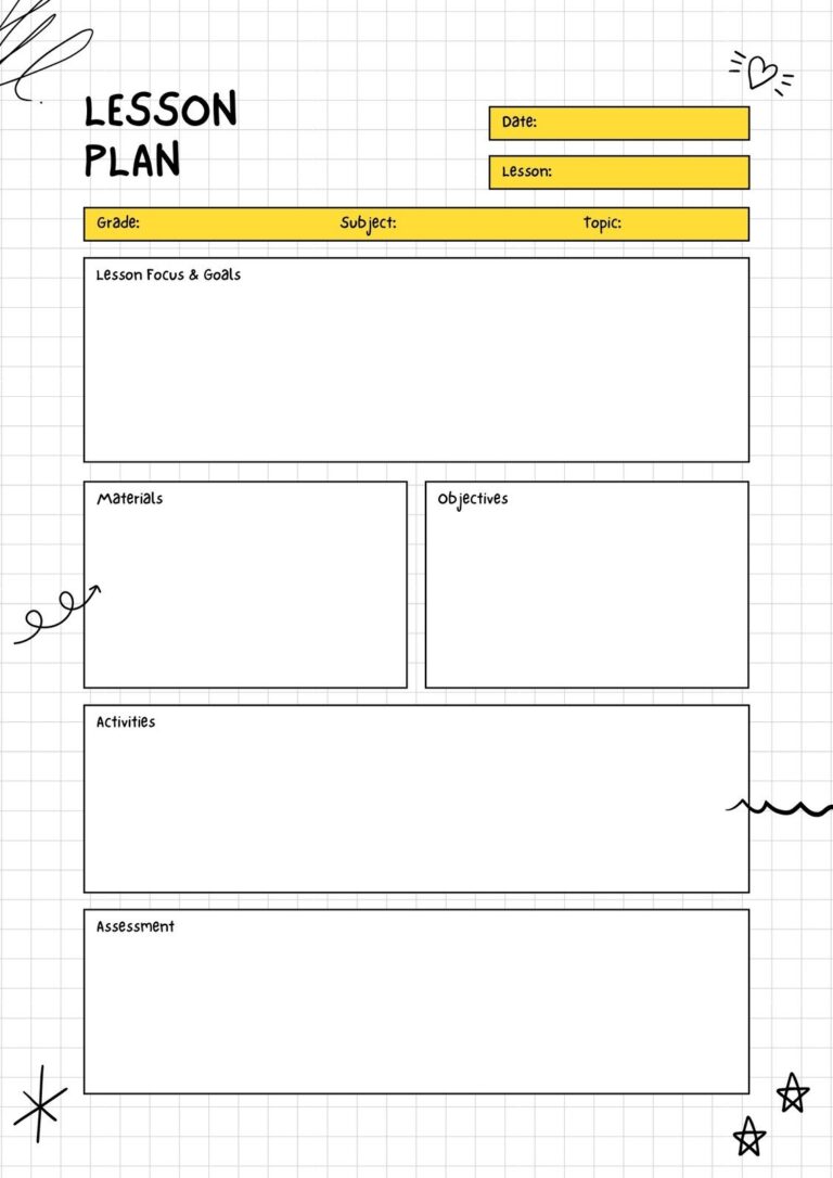 Free And Customizable Art Lesson Plan Templates Canva